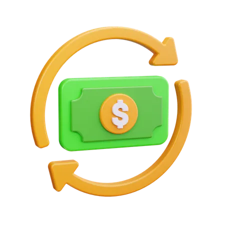 Cash Transfer  3D Icon