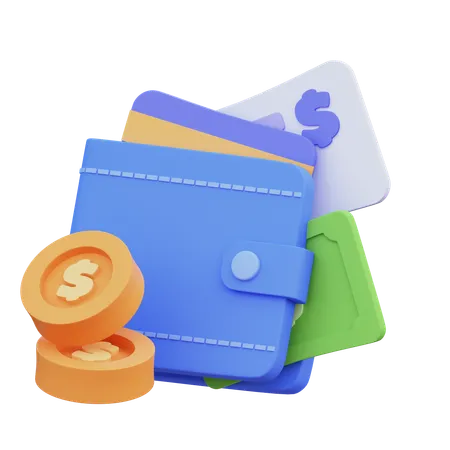 Cash Wallet  3D Icon