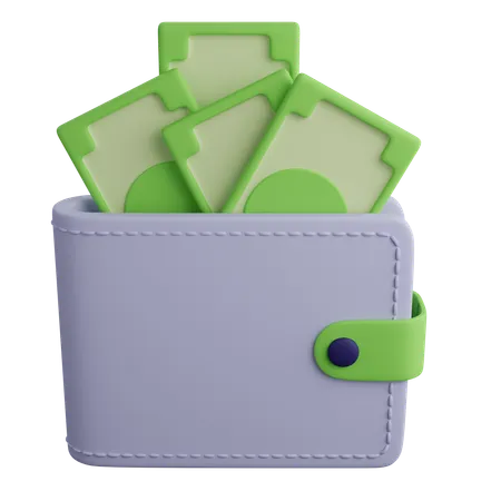 現金財布  3D Icon