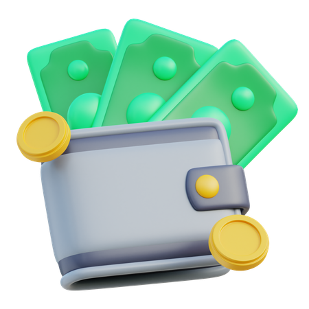 Cash Wallet  3D Icon