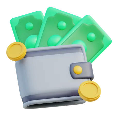 Cash Wallet  3D Icon