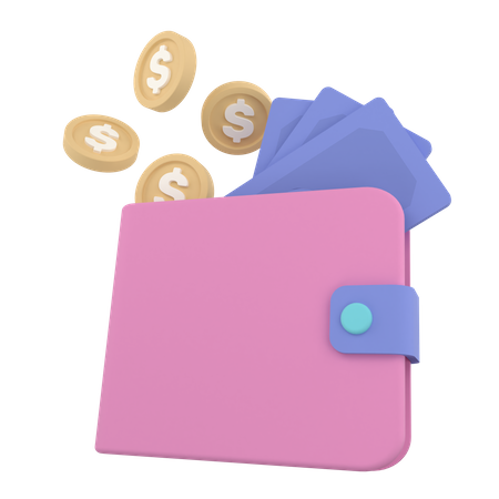 Cash Wallet  3D Icon