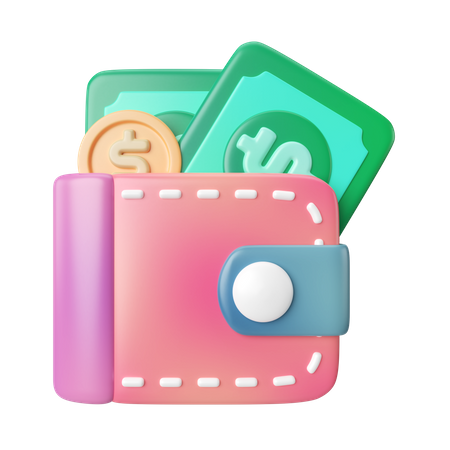 Cash Wallet  3D Icon