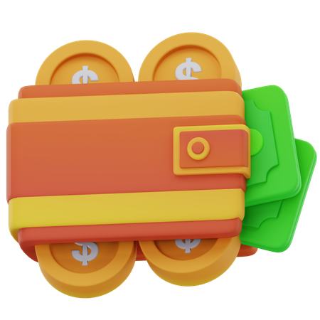 Cash Wallet  3D Icon