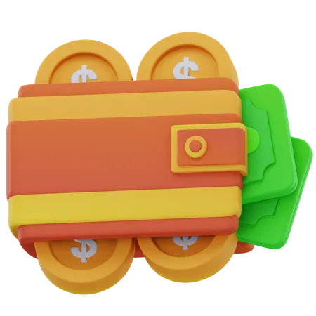 Cash Wallet  3D Icon