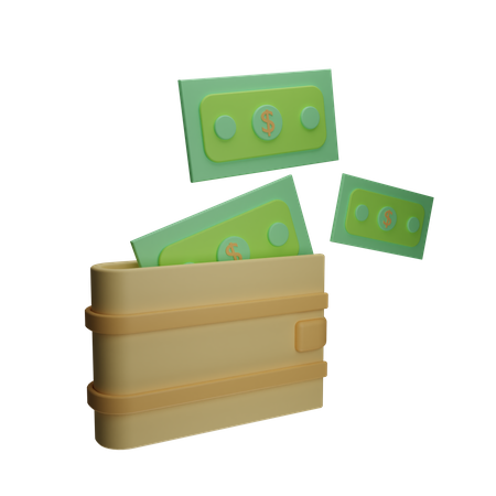 Cash Wallet  3D Icon