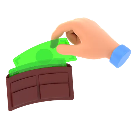 Cash Wallet  3D Icon