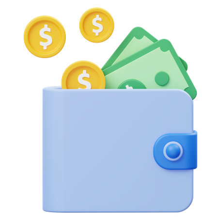 Cash Wallet  3D Icon