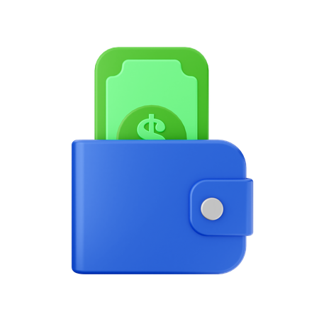 Cash Wallet  3D Icon