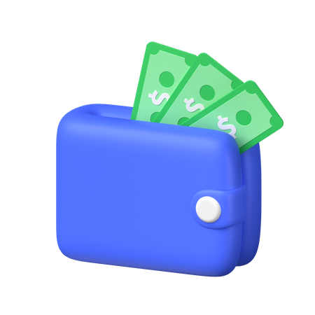 Cash Wallet  3D Icon