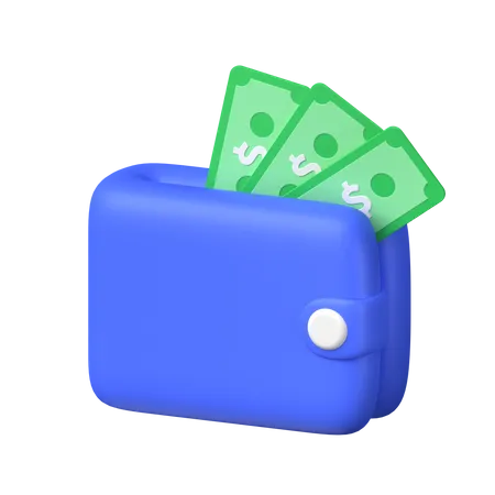 Cash Wallet  3D Icon