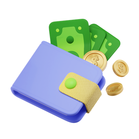 Cash Wallet  3D Icon