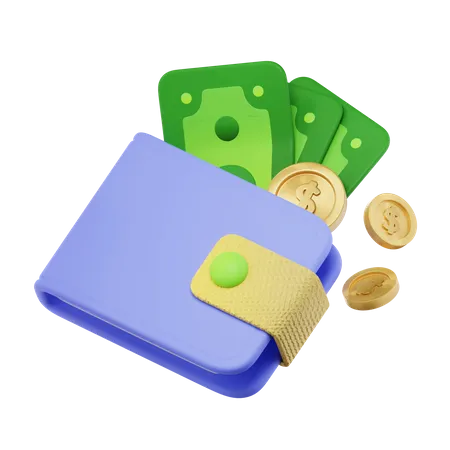 Cash Wallet  3D Icon