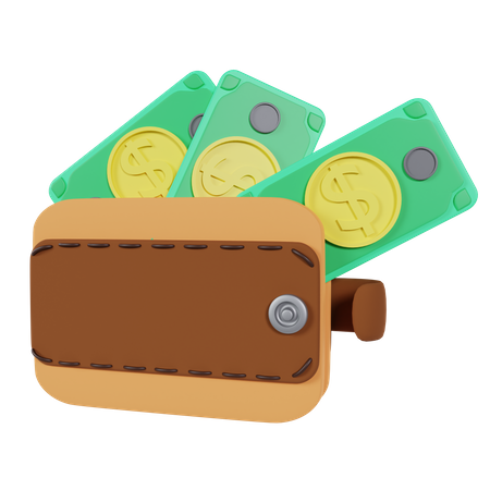 Cash Wallet  3D Icon