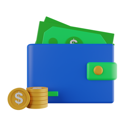 Cash Wallet  3D Icon