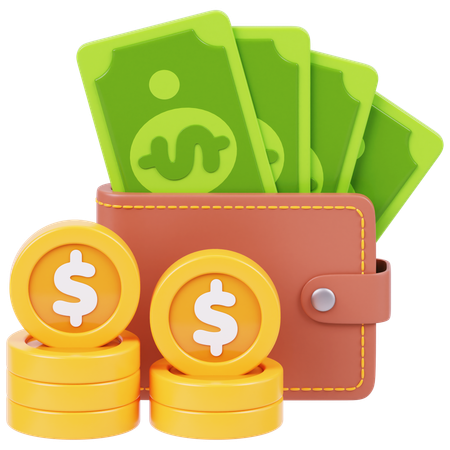 Cash Wallet  3D Icon