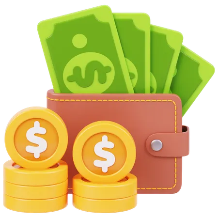 Cash Wallet  3D Icon