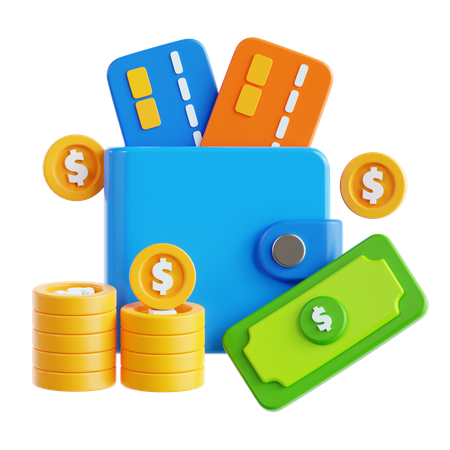 Cash Wallet  3D Icon