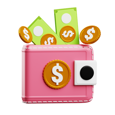 Cash Wallet  3D Icon