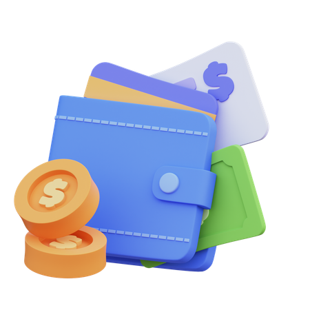 Cash Wallet  3D Icon