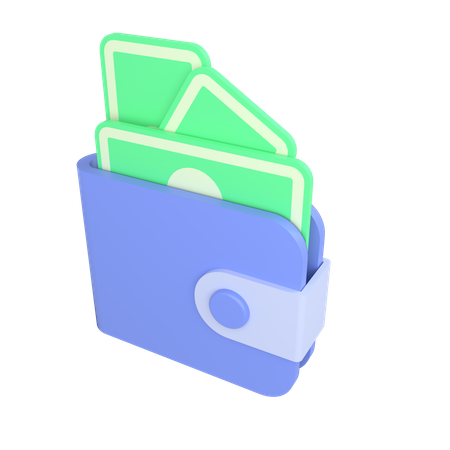 Cash Wallet  3D Icon