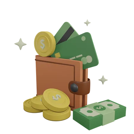 Cash Wallet  3D Icon