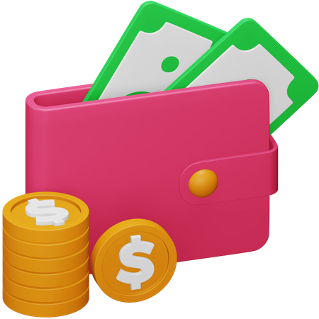 Cash Wallet  3D Icon