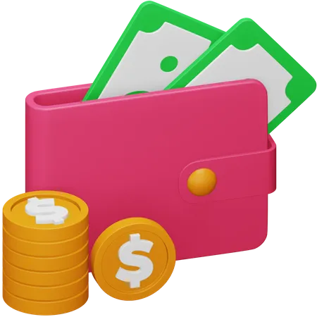 Cash Wallet  3D Icon