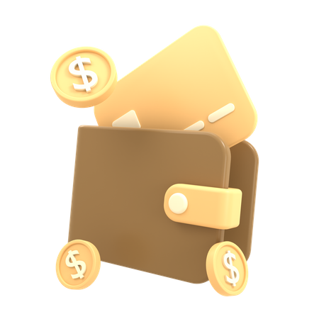 Cash Wallet  3D Icon