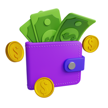 Cash Wallet  3D Icon