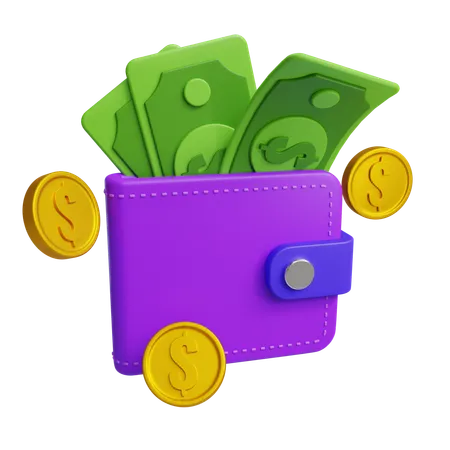 Cash Wallet  3D Icon