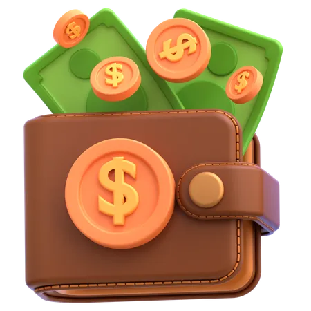 Cash Wallet  3D Icon