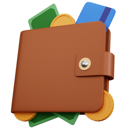 Cash Wallet  3D Icon