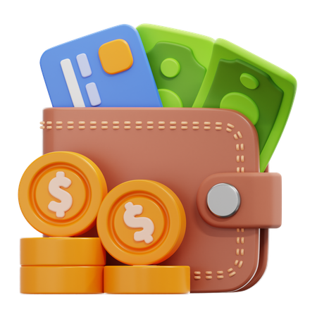 Cash Wallet  3D Icon