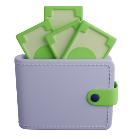 Cash Wallet  3D Icon