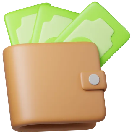 Cash Wallet  3D Icon