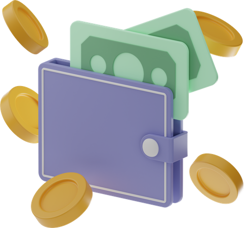 Cash Wallet  3D Icon