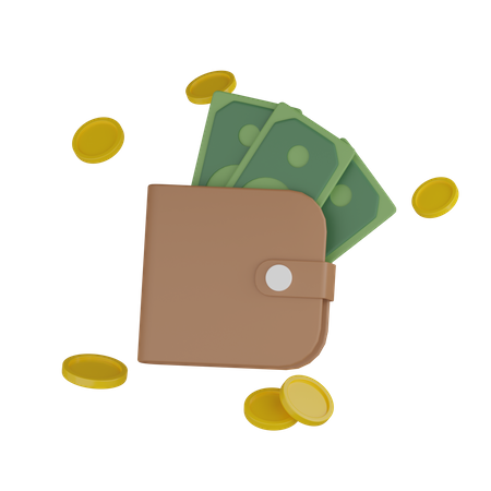 Cash Wallet  3D Icon