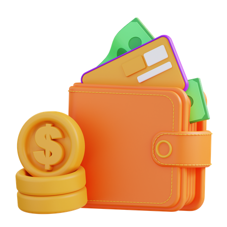 Cash Wallet  3D Icon