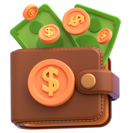 Cash Wallet  3D Icon