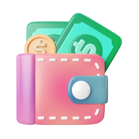 This Is Wallet 3 D Render Illustration Icon High Resolution Png File Isolated On Transparent Background Available 3 D Model File Format BLEND OBJ FBX 3D Icon