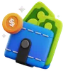 CASH WALLET AND DOLLAR COIN