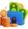 CASH WALLET AND DOLLAR COIN