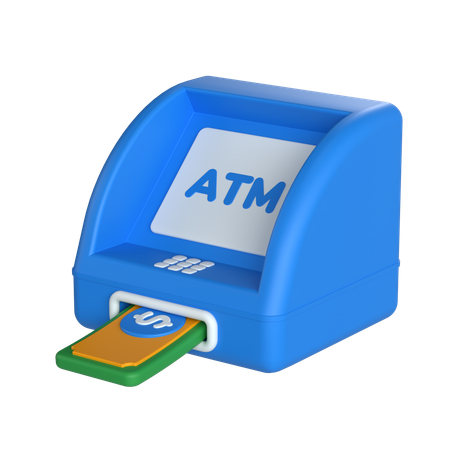 Cash Withdraw  3D Icon