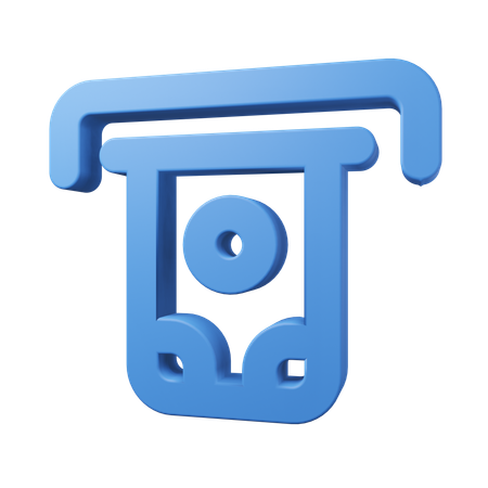 Cash Withdraw  3D Icon