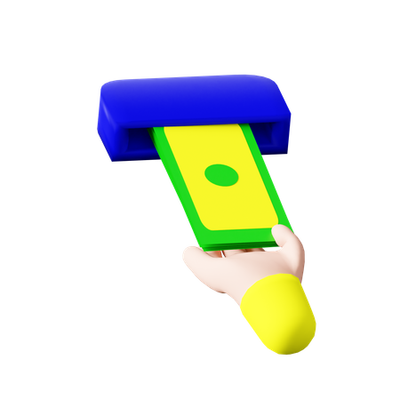 Cash Withdraw  3D Icon