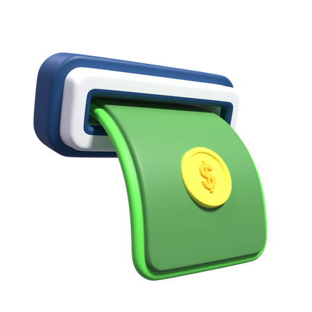 Cash Withdraw  3D Icon