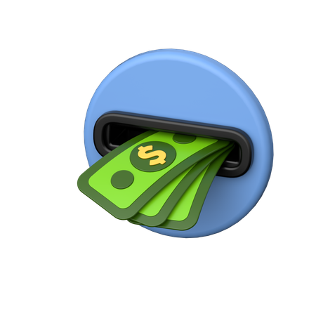 Cash Withdraw  3D Icon