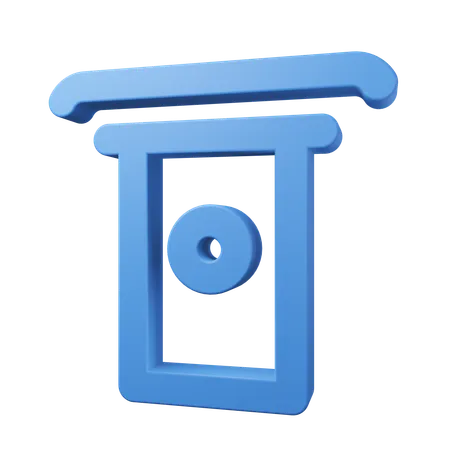 現金引き出し  3D Icon