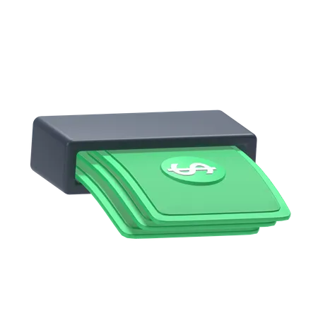 Cash Withdrawal  3D Icon